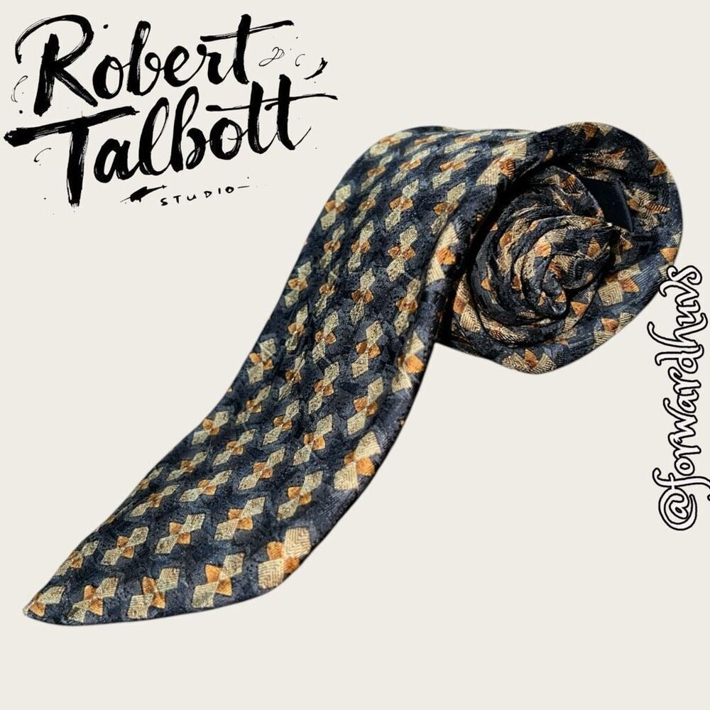 Robert Talbott Studio Necktie Elegant Geometric D… - image 5